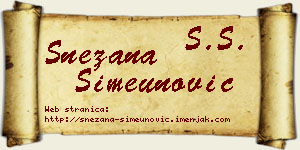 Snežana Simeunović vizit kartica